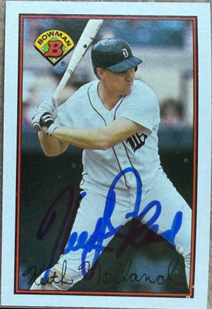 Keith Moreland Signed 1989 Bowman Baseball Card - Detroit Tigers