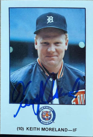 Keith Moreland Signed 1989 Marathon Baseball Card - Detroit Tigers