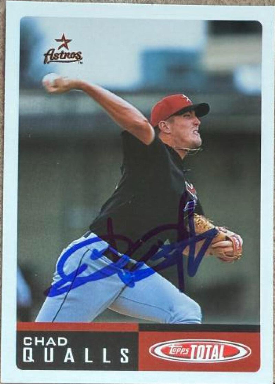Chad Qualls Autographed 2002 Topps Total Baseball Card - Houston Astros