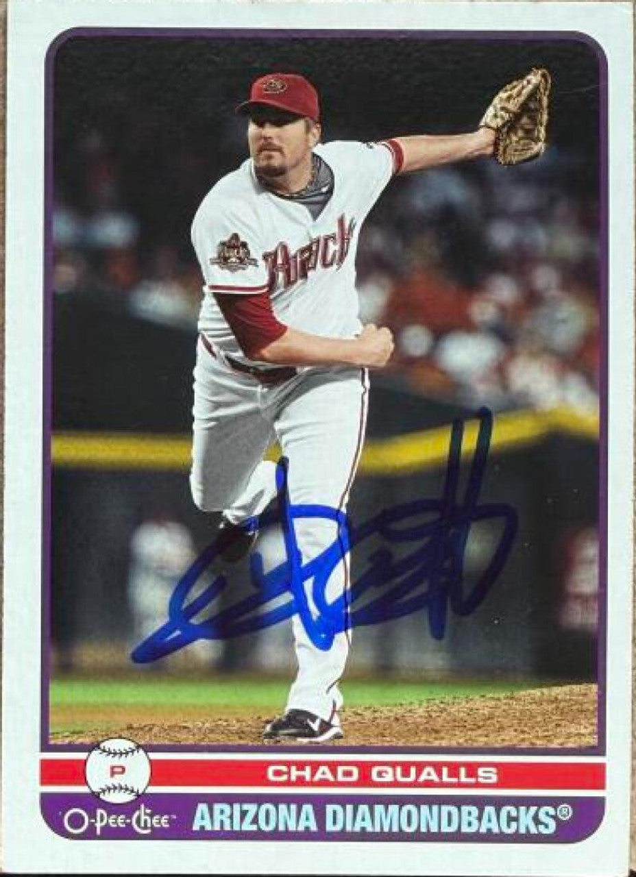 Chad Qualls Autographed 2009 O-Pee-Chee Baseball Card - Arizona Diamondbacks