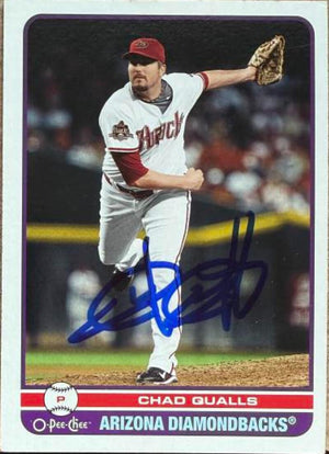 Chad Qualls Autographed 2009 O-Pee-Chee Baseball Card - Arizona Diamondbacks