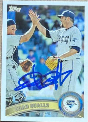 Chad Qualls Autographed 2011 Topps Update Baseball Card - San Diego Padres