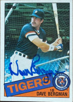 Dave Bergman Signed 1985 Topps Baseball Card - Detroit Tigers