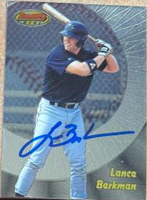 Lance Berkman Signed 1998 Bowman's Best Baseball Card - Houston Astros #102