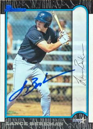 Lance Berkman Signed 1999 Bowman Baseball Card - Houston Astros #295