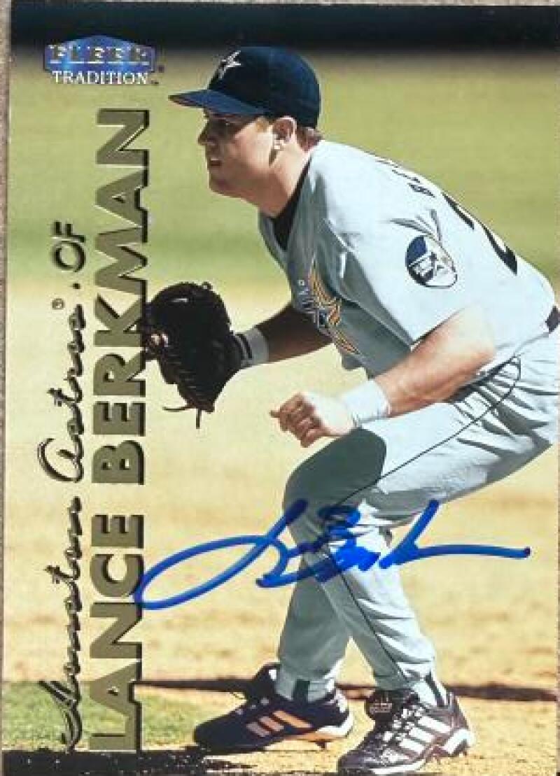 Lance Berkman Signed 1999 Fleer Tradition Update Baseball Card - Houston Astros #U-70