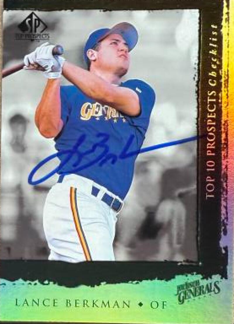 Lance Berkman Signed 1999 SP Top Prospects Baseball Card - Houston Astros #7 T10