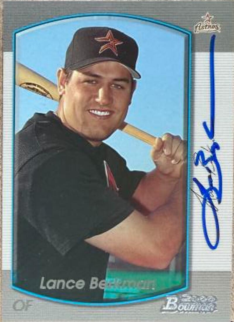 Lance Berkman Signed 2000 Bowman Baseball Card - Houston Astros #239