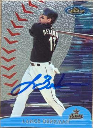 Lance Berkman Signed 2000 Topps Finest Baseball Card - Houston Astros #234