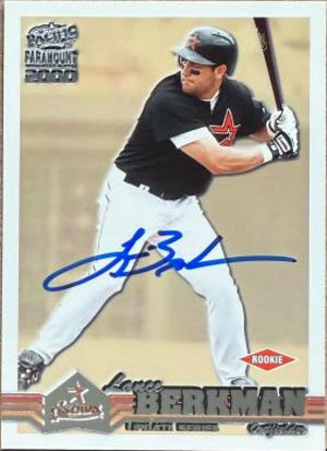 Lance Berkman Signed 2000 Pacific Paramount Update Baseball Card - Houston Astros #42-U
