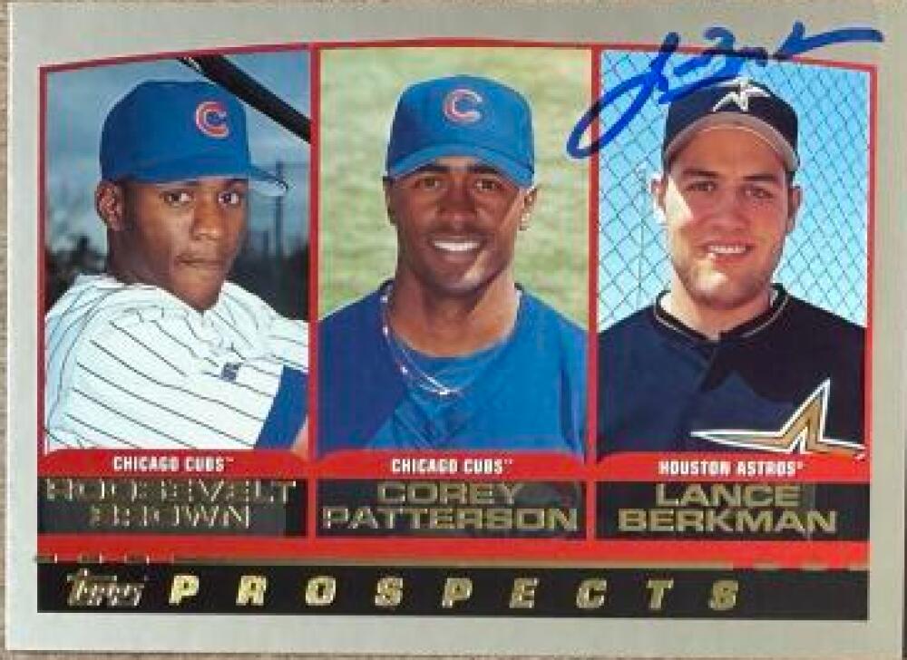 Lance Berkman Signed 2000 Topps Baseball Card - Houston Astros #207