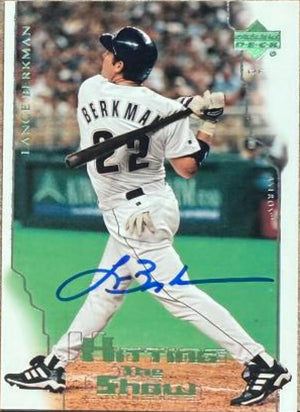 Lance Berkman Signed 2000 Upper Deck Hitter's Club Baseball Card - Houston Astros #80 HS