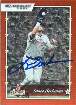 Lance Berkman Signed 2001 Donruss Baseball Card - Houston Astros #74