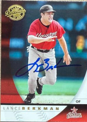 Lance Berkman Signed 2001 Donruss Class of 2001 Baseball Card - Houston Astros #18