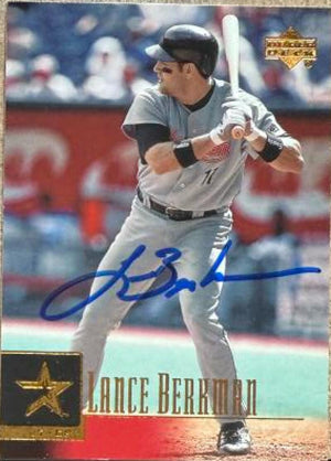 Lance Berkman Signed 2001 Upper Deck Baseball Card - Houston Astros #369