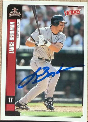 Lance Berkman Signed 2001 Upper Deck Victory Baseball Card - Houston Astros #257