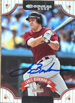 Lance Berkman Signed 2002 Donruss Baseball Card - Houston Astros #61