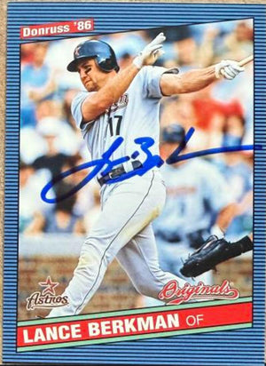 Lance Berkman Signed 2002 Donruss Originals Baseball Card - Houston Astros #269 SP Style Year 1986