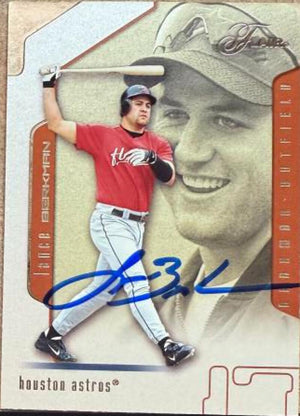 Lance Berkman Signed 2002 Flair Baseball Card - Houston Astros #32