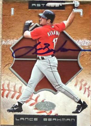 Lance Berkman Signed 2002 Fleer Hot Prospects Baseball Card - Houston Astros #5