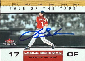 Lance Berkman Signed 2002 Fleer Tradition Update Baseball Card - Houston Astros #U392 TT