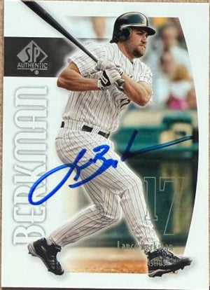 Lance Berkman Signed 2002 SP Authentic Baseball Card - Houston Astros #43