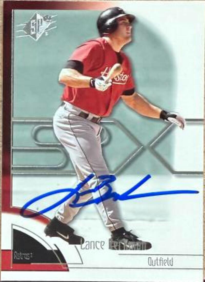 Lance Berkman Signed 2002 SPx Baseball Card - Houston Astros #42
