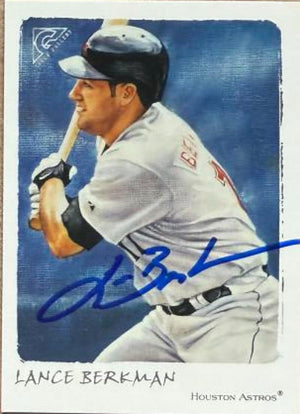 Lance Berkman Signed 2002 Topps Gallery Baseball Card - Houston Astros #50