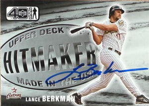 Lance Berkman Signed 2002 Upper Deck 40-Man Baseball Card - Houston Astros #1054 HM
