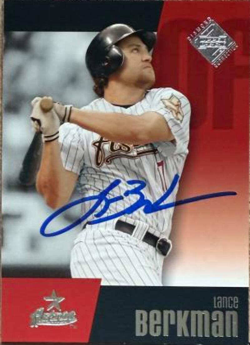 Lance Berkman Signed 2002 Upper Deck Diamond Connection Baseball Card - Houston Astros #43