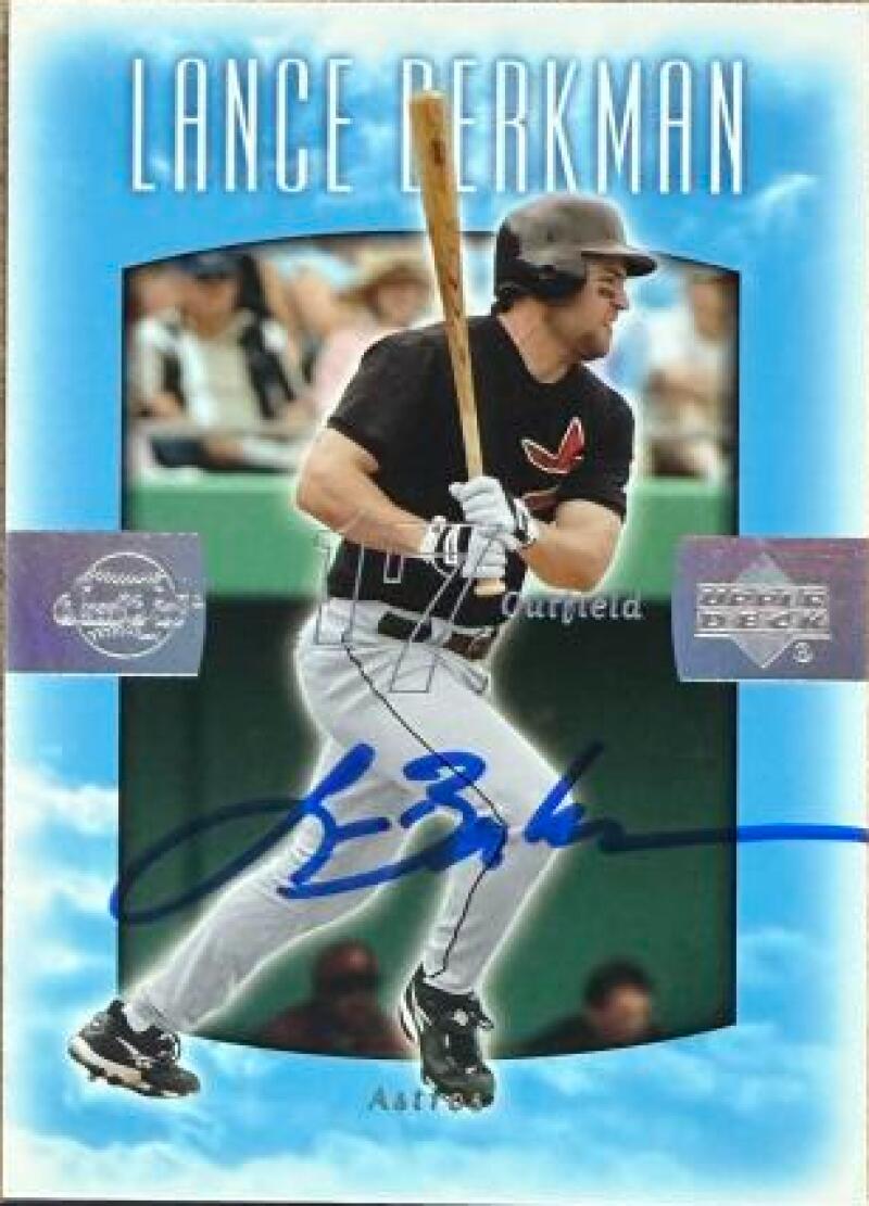 Lance Berkman Signed 2002 Upper Deck Sweet Spot Baseball Card - Houston Astros #43