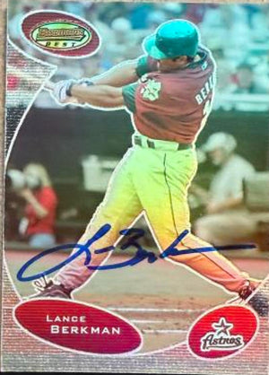 Lance Berkman Signed 2003 Bowman's Best Baseball Card - Houston Astros #BB-LB