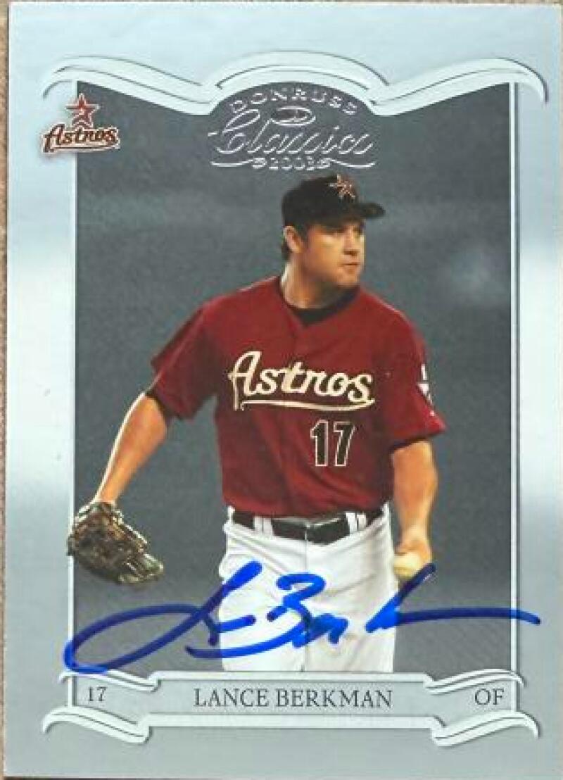 Lance Berkman Signed 2003 Donruss Classics Baseball Card - Houston Astros #34