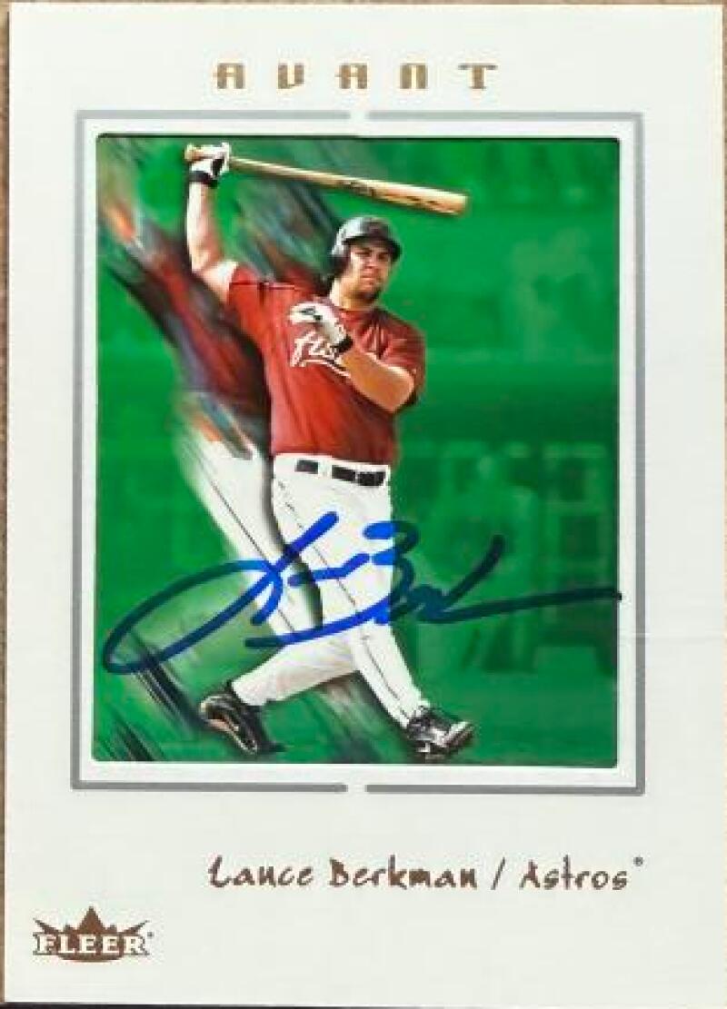 Lance Berkman Signed 2003 Fleer Avant Baseball Card - Houston Astros #33