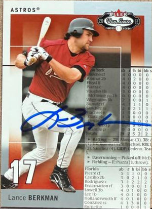 Lance Berkman Signed 2003 Fleer Box Score Baseball Card - Houston Astros #15