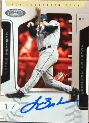 Lance Berkman Signed 2003 Fleer Hot Prospects Baseball Card - Houston Astros #21