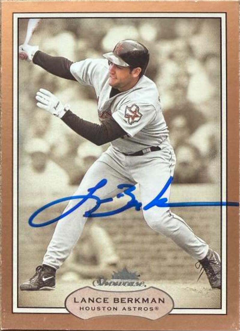 Lance Berkman Signed 2003 Fleer Showcase Baseball Card - Houston Astros #19