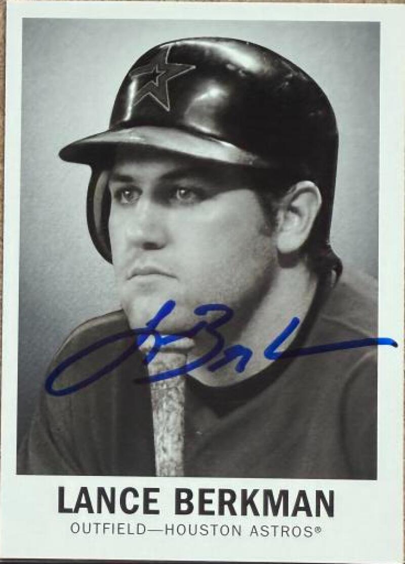 Lance Berkman Signed 2003 Leaf - 60 Baseball Card - Houston Astros #22
