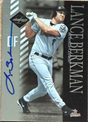 Lance Berkman Signed 2003 Leaf Limited Baseball Card - Houston Astros #32 SN999