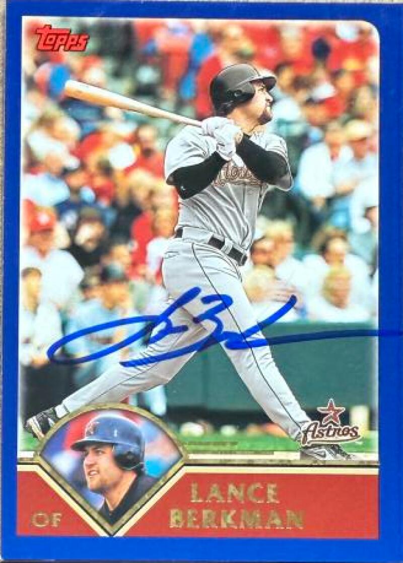 Lance Berkman Signed 2003 Topps Baseball Card - Houston Astros #230