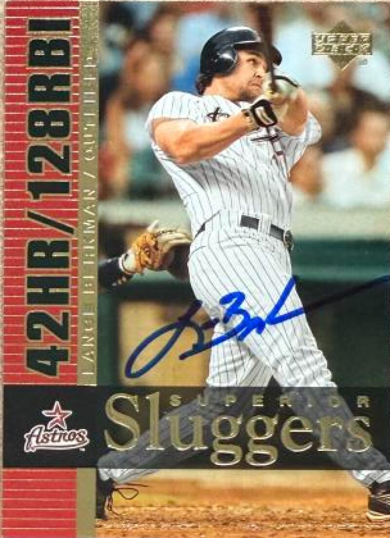 Lance Berkman Signed 2003 Upper Deck Superior Sluggers Baseball Card - Houston Astros #S7