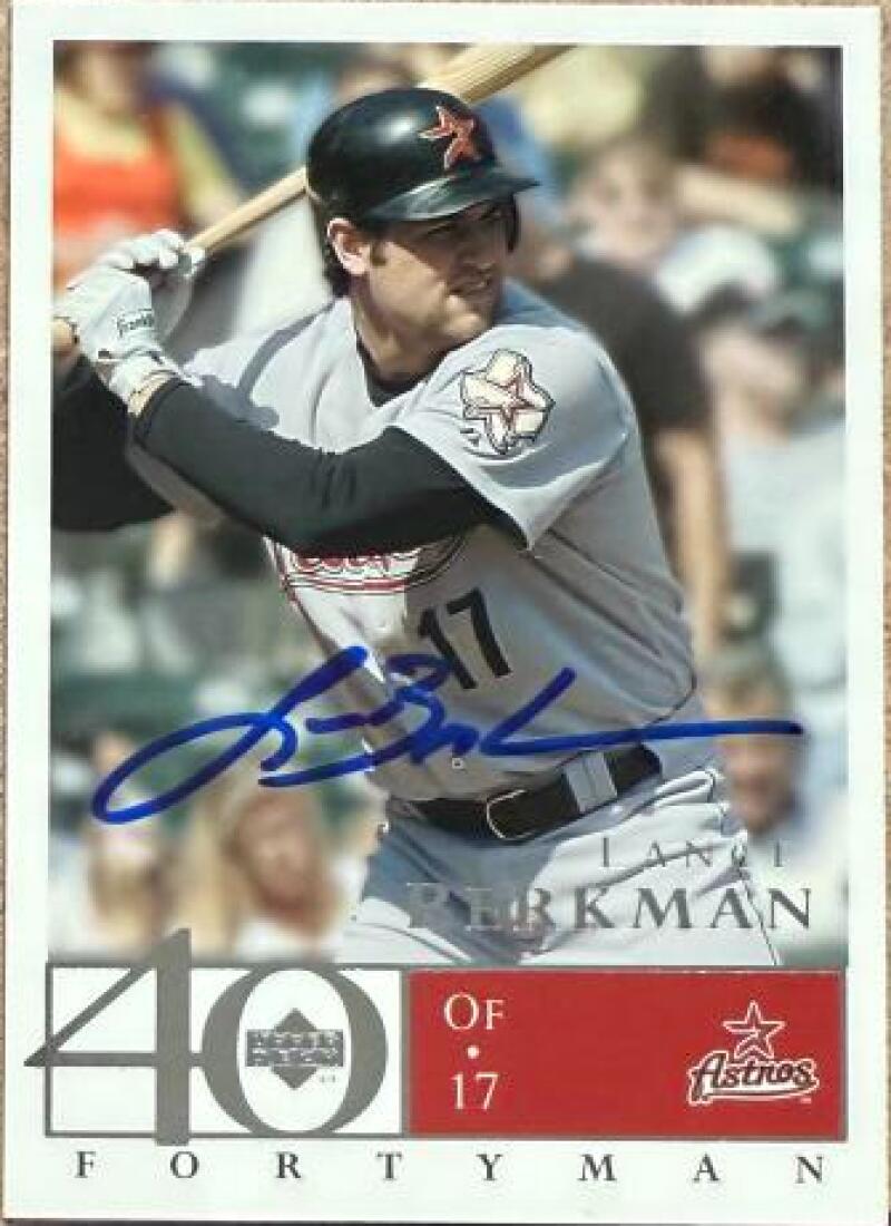 Lance Berkman Signed 2003 Upper Deck 40-Man Baseball Card - Houston Astros #355