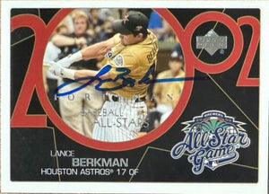 Lance Berkman Signed 2003 Upper Deck 40-Man Baseball Card - Houston Astros #790