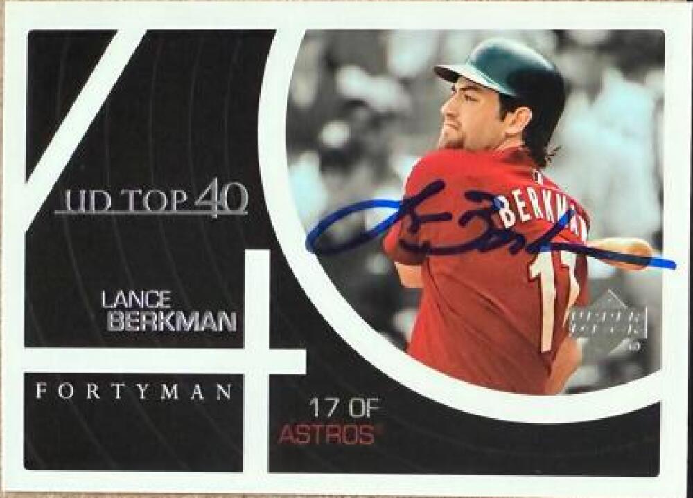 Lance Berkman Signed 2003 Upper Deck 40-Man Baseball Card - Houston Astros #868