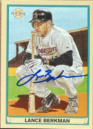 Lance Berkman Signed 2003 Upper Deck Play Ball Baseball Card - Houston Astros #25