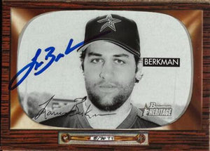 Lance Berkman Signed 2004 Bowman Heritage Black & White Baseball Card - Houston Astros #81