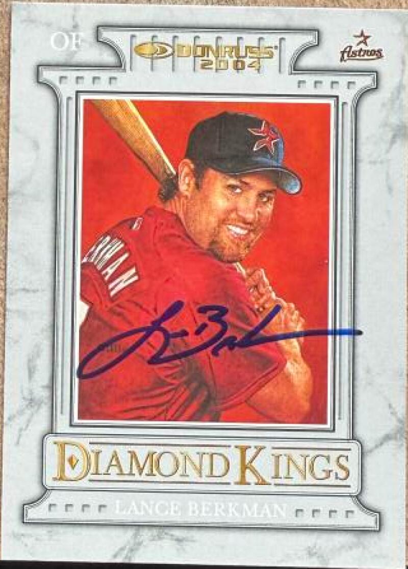 Lance Berkman Signed 2004 Donruss Diamond King Baseball Card - Houston Astros #12 DK, SP