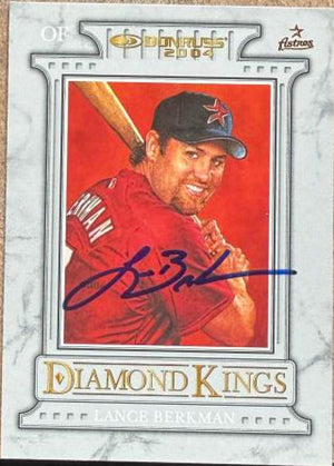 Lance Berkman Signed 2004 Donruss Diamond King Baseball Card - Houston Astros #12 DK, SP