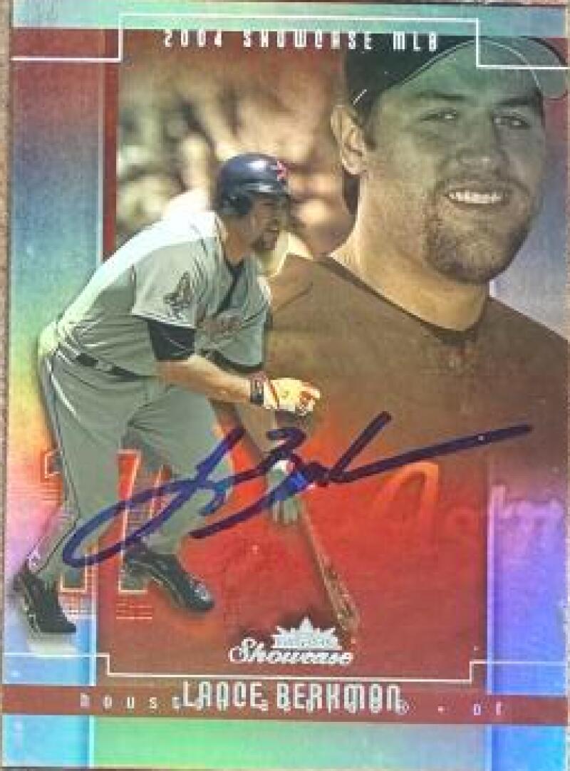 Lance Berkman Signed 2004 Fleer Showcase Baseball Card - Houston Astros #44