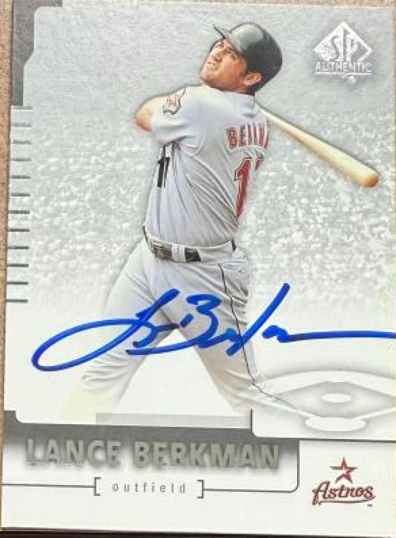 Lance Berkman Signed 2004 SP Authentic Baseball Card - Houston Astros #57